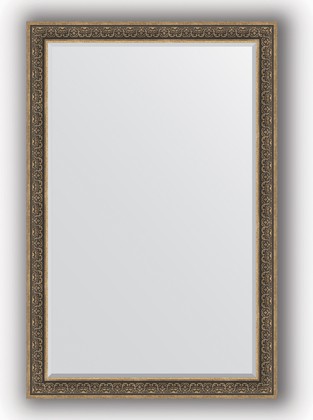 Зеркало Evoform Exclusive 1190x1790 с фацетом, в багетной раме 101мм, вензель серебряный BY 3631