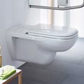 Сиденье для унитаза Duravit D-Code, удлиненное исполнение, с функцией мягкого закрывания SoftClose, сьёмное, белое 0060390000
