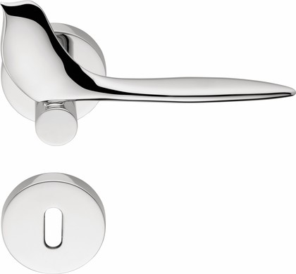 Ручка дверная Colombo Twitty, d50, с накладкой классик, хром TK11R cromo