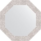Зеркало Evoform Octagon 570x570 в багетной раме 70мм, соты алюминий BY 7308