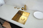 Кухонная мойка Omoikiri Taki 38-U/IF-LG нержавеющая сталь, светлое золото 4973092