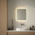 Зеркало с матированием и LED-подсветкой Defesto, 23W, 60x70см, ИК-выключатель, тёплый белый свет DF 3816R