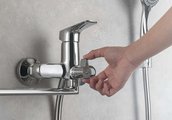 Смеситель для ванны Aquatek Вега, длинный излив, душевой гарнитур, хром AQ1037CR
