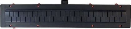 Душевой лоток Veconi Medium Black 950мм, пластик, с порогами, решётка из нержавеющей стали, чёрный V950MB