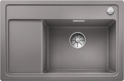 Кухонная мойка Blanco Zenar XL 6S Compact, чаша справа, клапан-автомат, алюметаллик 523708