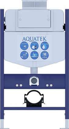 Инсталляция для подвесного унитаза Aquatek 800x500x150, с верхней или фронтальной кнопкой смыва INS-0000027