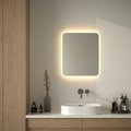 Зеркало с матированием и LED-подсветкой Defesto, 23W, 60x70см, без выключателя, тёплый белый свет DF 3816