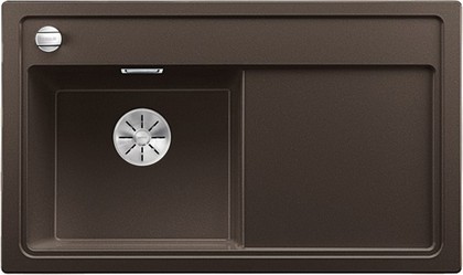 Кухонная мойка Blanco Zenar 45S-F, чаша слева, клапан-автомат, кофе 523824