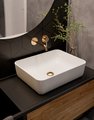 Смеситель для раковины AQUAme Siena, настенный, глянцевое золото AQM6215GG