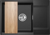 Кухонная мойка Granula Estetica ES-7003, 700x500, с крылом, кварц, Турмалин 7003, ТУРМАЛИН