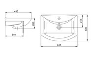 Умывальник для мебели Санта Santeri Грация 615x435, санфаянс, белый Грация60