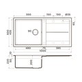 Кухонная мойка Omoikiri Sumi 100A-GR, с крылом, Artceramic, leningrad grey 4997110