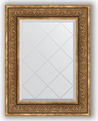 Зеркало Evoform Exclusive-G 590x760 с гравировкой, в багетной раме 101мм, вензель бронзовый BY 4034