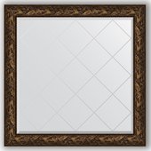 Зеркало Evoform Exclusive-G 1090x1090 с гравировкой, в багетной раме 99мм, византия бронза BY 4459