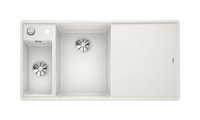 Кухонная мойка Blanco Axia III 6S-F, клапан-автомат, разделочный столик из ясеня, чаша слева, белый 524666