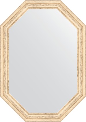 Зеркало Evoform Polygon 490x690 в багетной раме 51мм, слоновая кость BY 7017