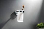 Стакан с держателем Aquatek Европа настенный, хром AQ4104CR