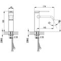 Смеситель для раковины AQUAme Asti, шлифованное золото AQM6410BG