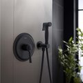 Смеситель с гигиеническим душем Aquatek Классик, чёрный матовый AQ1519MB