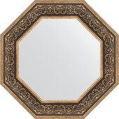 Зеркало Evoform Octagon 640x640 в багетной раме 101мм, вензель серебряный BY 7378