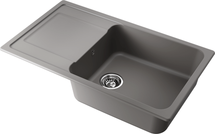 Кухонная мойка Omoikiri Hokori 86-GR с крылом, tetogranit, leningrad grey 4997190