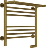 Полотенцесушитель электрический Сунержа Богема 2.0, с полкой, 500x500, МЭМ справа, состаренная бронза 05-5207-5050