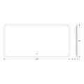 Зеркало с матированием и LED-подсветкой Defesto, 34W, 120x60см, сенсорный выключатель, тёплый белый свет DF 3818SH