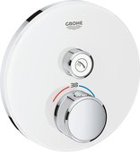 Термостат для душа Grohe Grohtherm SmartControl, 1 потребитель, круглый, белая луна 29150LS0