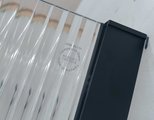 Душевая перегородка Aquatek Walk in с держателем 1000x2000, стекло прозрачное рифленое 8мм, профиль хром AQ.WI.100.2CH