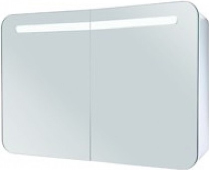 Зеркальный шкаф 100x62см с подсветкой двухдверный Duravit PuraVida 942585