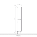 Шкаф-пенал напольный Verona VERONA, 1820x300, дверца, петли справа VN311R