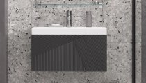 Тумба с раковиной Velvex Edge 700-0-1 (9696) навесная, графит tp.EDG.9696.70.1Y графит + 9696-70
