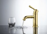 Смеситель для раковины Aquatek Классик 72, без донного клапана, полированное золото AQ1510PG