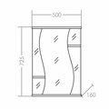 Зеркальный шкаф Санта Лира 550x765x160, без светильника, белый 101052
