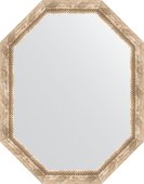 Зеркало Evoform Polygon 730x930 в багетной раме 70мм, прованс с плетением BY 7120