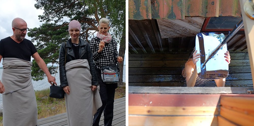 Фотографии с места съёмок иллюстраций для календаря Hansgrohe 2015 - мгновения съёмок - Серж Герон слева